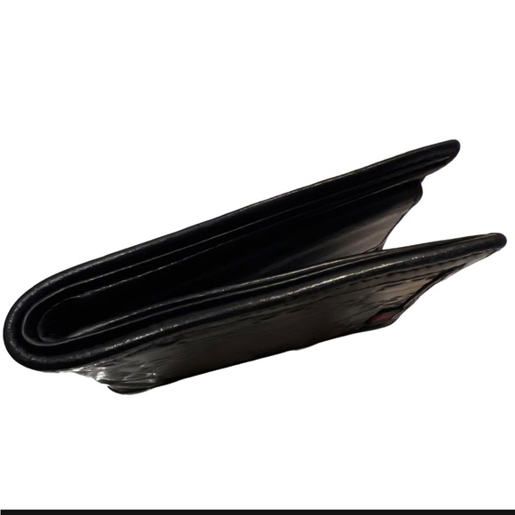 Authentic Gucci Black Leather Guccissima Web Bifold Wallet - Picture 3 of 11